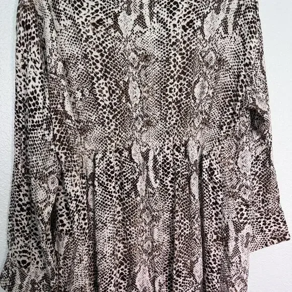 Free People Duster Cardigan Womens Small Wild Nights Snakeskin Snake Print Open - Picture 9 of 12